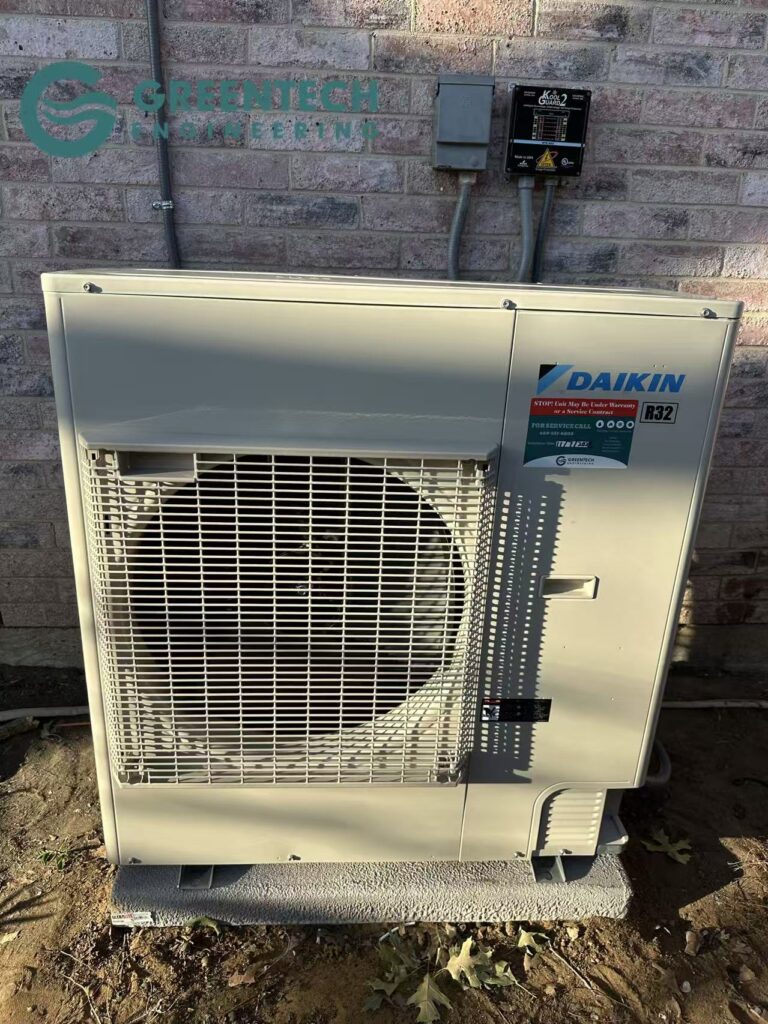 Daikin Fit 5-ton variable speed system installation in Sachse TX 75048 by Greentech Engineering Heating & Air Conditioning
