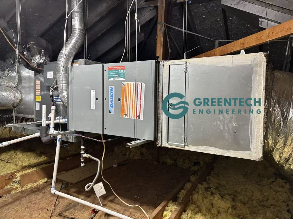 Daikin Fit 5-ton variable speed system installation in Sachse TX 75048 by Greentech Engineering Heating & Air Conditioning