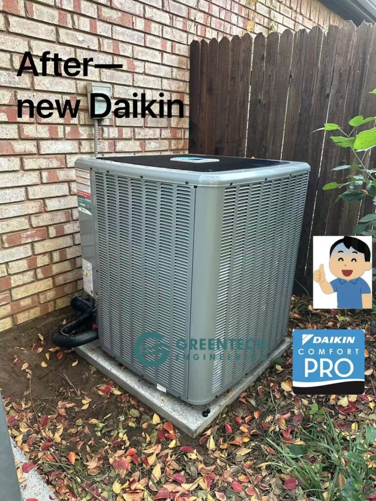 Daikin 2-stage HVAC replacement Dallas TX – high-efficiency upgrade for large two-story homes