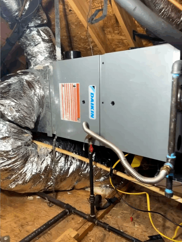 fix weak airflow second floor Dallas HVAC system — ductwork upgrade example